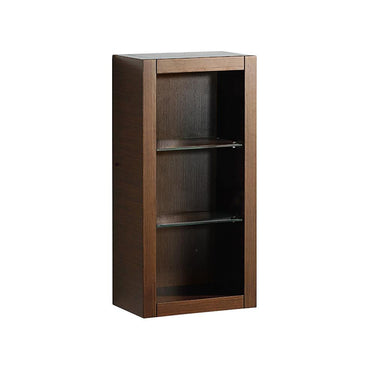 Fresca Allier Wenge Brown Bathroom Linen Side Cabinet w/ 2 Glass Shelves Linen Cabinet Fresca